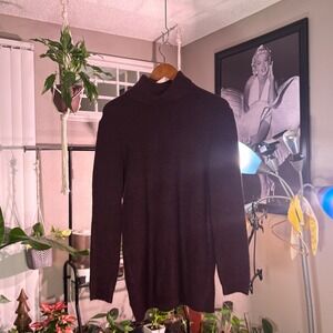 Love Ellie Ribbed Mock Neck Sweater Dress | Stretch Knit | Size XL